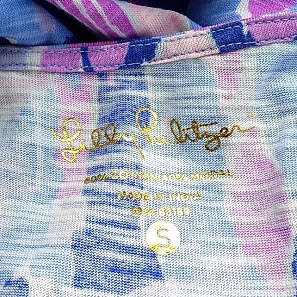 LILLY PULITZER PREPPY 100% COTTON SMOCKED WAIST NAVAJO PRINT  DRESS WOMANS S. - Picture 6 of 6